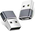 Basesailor USB to USB C Adapter for iPhone 17 Pro Max,17e 16 15 Charger | Type C Female to USBA Male Converter 2Pack for Apple Watch iWatch S11 10,AirPods Pro 4,iPad mini 7 Air,Samsung Galaxy S26 S25