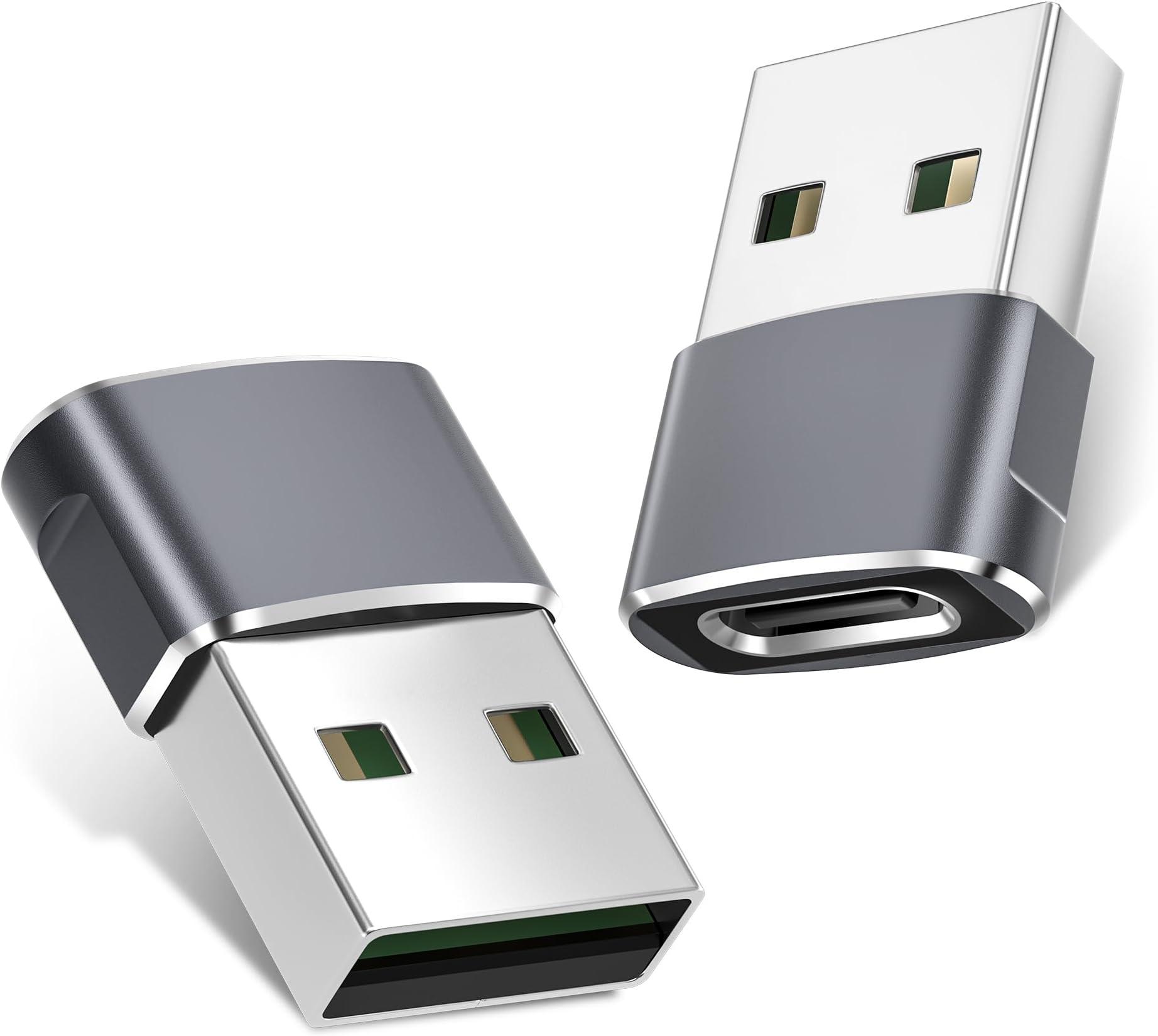 USB to USB C Adapter for iPhone 17 Pro Max,17e 16 15 Charger Adapter 2Pack,Type C Female to USBA Male Converter for Apple Watch iWatch S11/10,AirPods Pro 3 4,iPad mini 7 Air,Samsung S26 S25