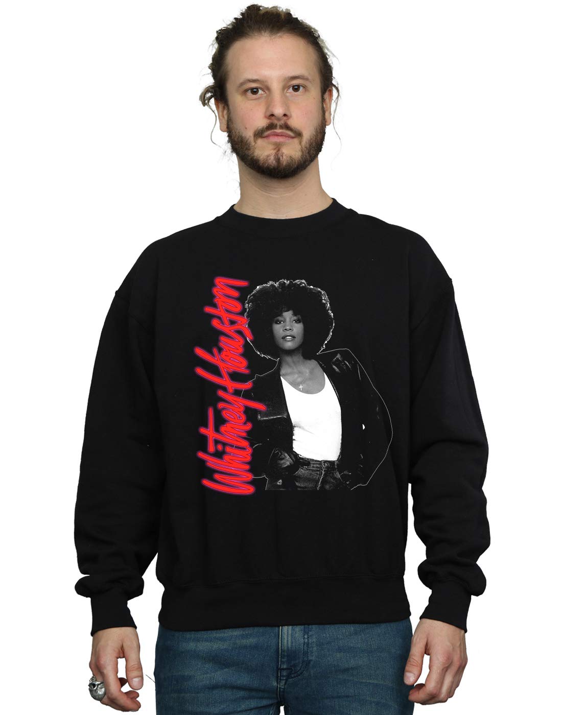 Absolute Cult Whitney Houston Men's Whitney Pose Sweatshirt Black Medium