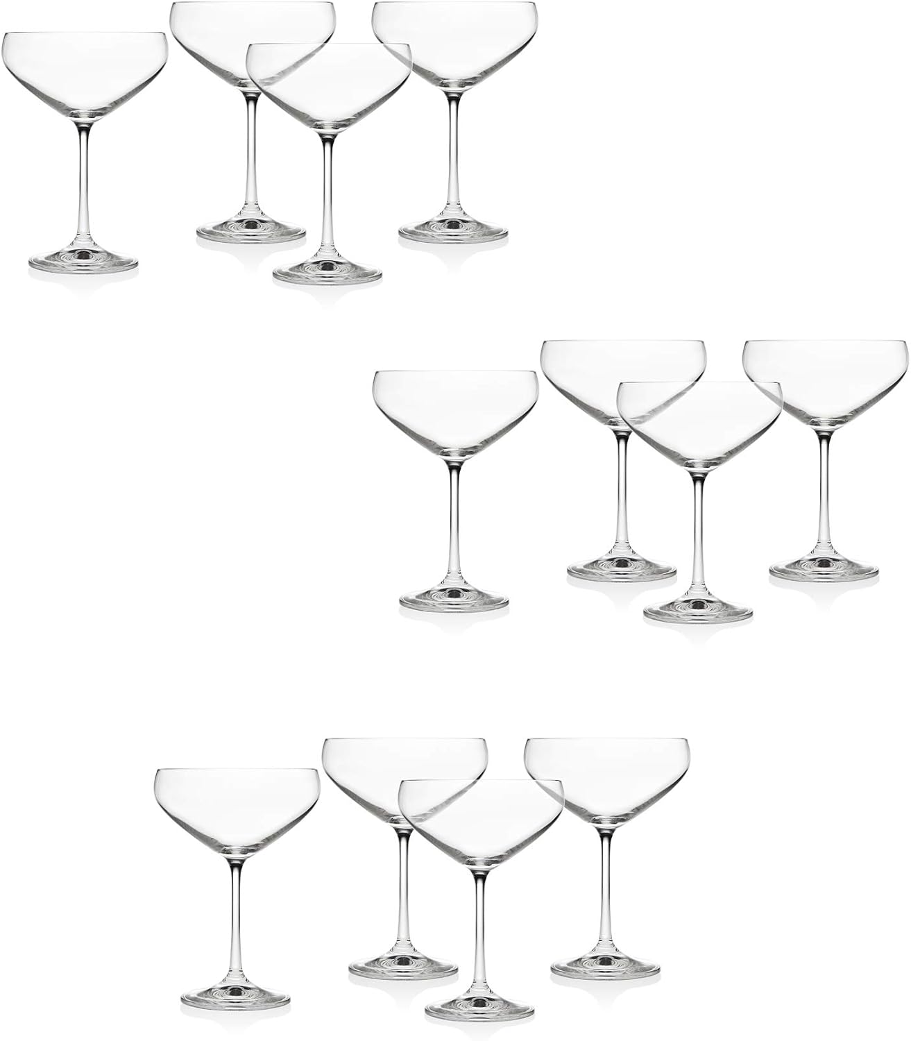 Godinger Meridian Champagne Coupe Glasses Set of 12