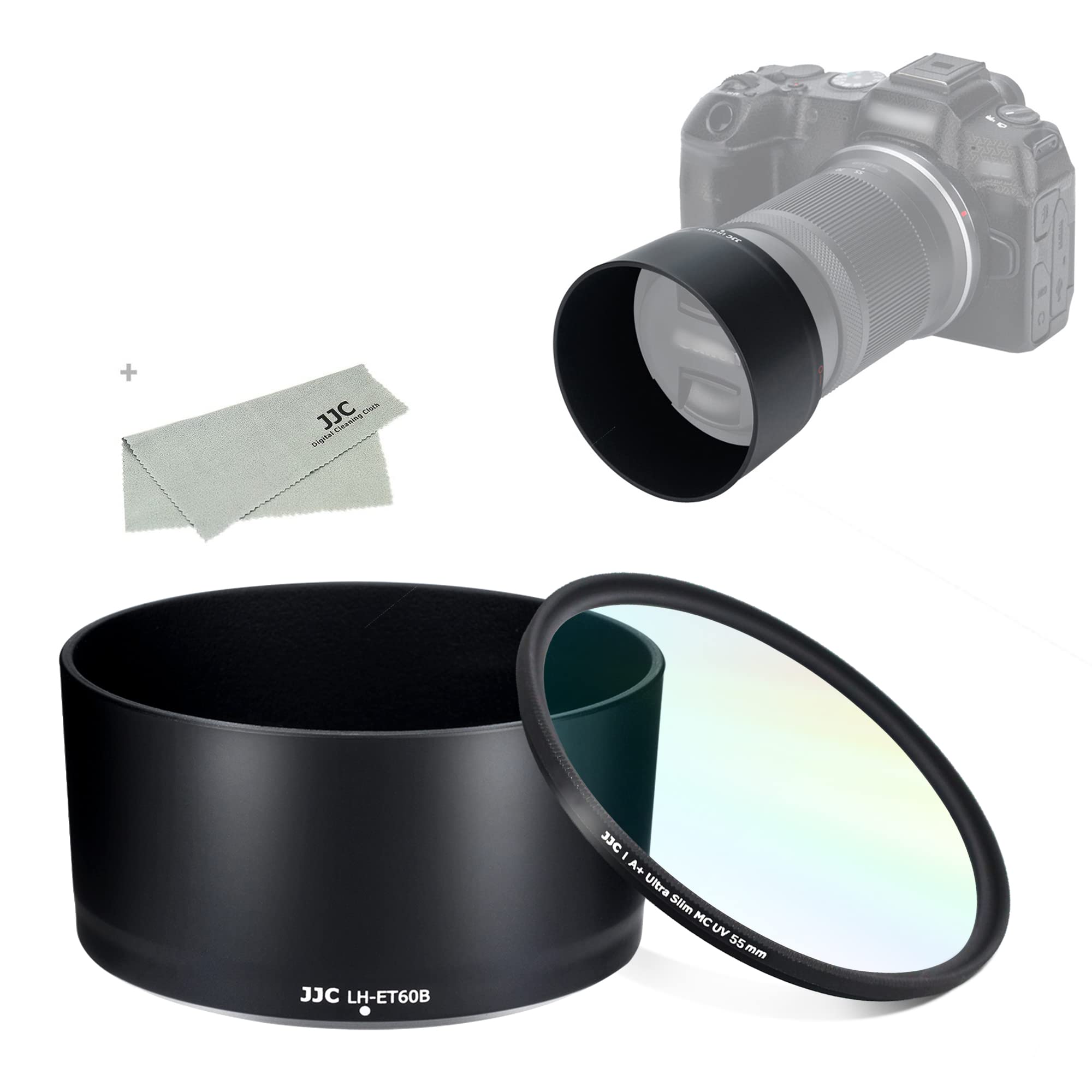 Amazon | JJC 2-in-1 Canon ET-60B 互換 可逆式 レンズフード + 55mm 
