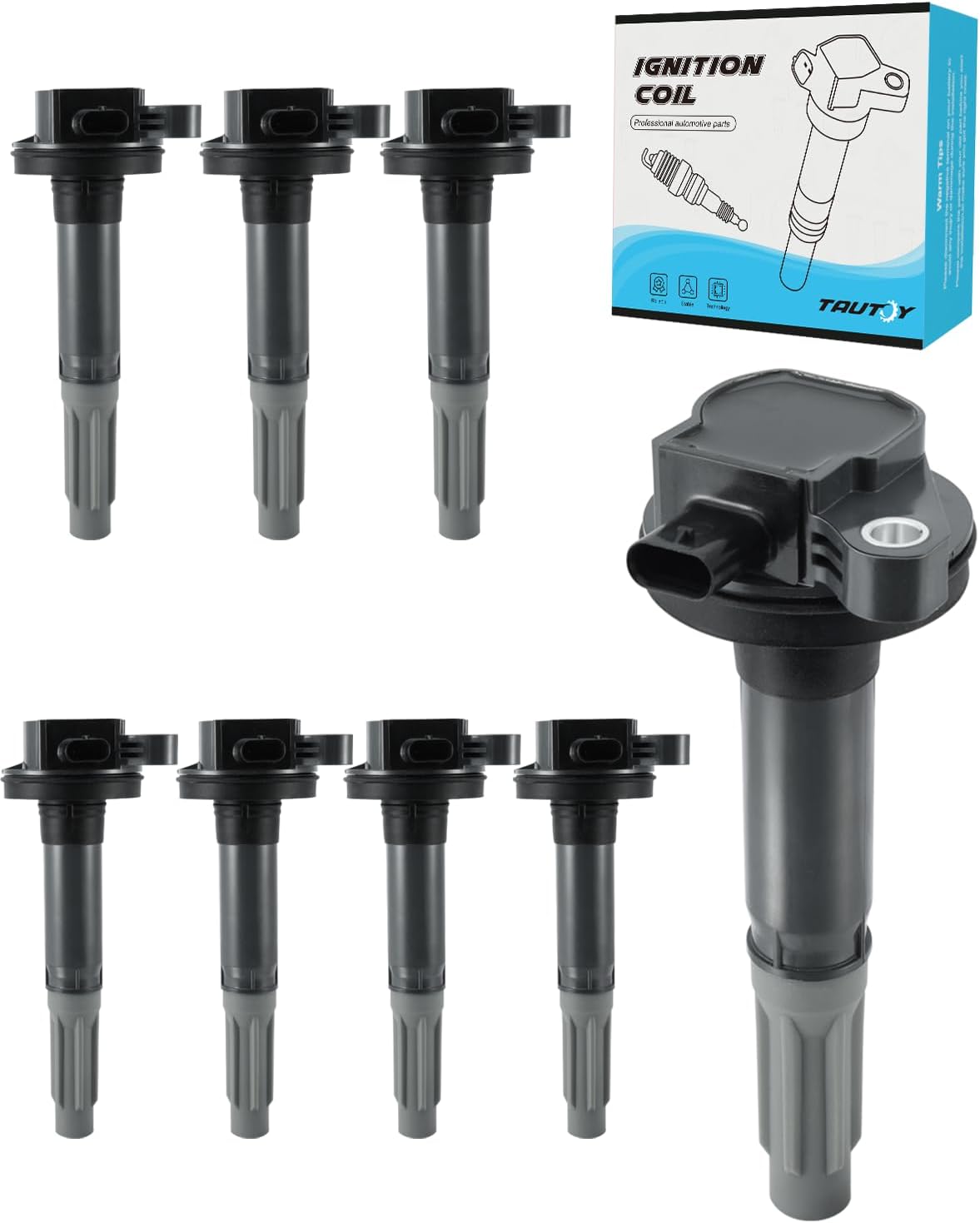 Set of 8 UF824 Ignition Coil Pack (5.0L ONLY) For Ford F150 Mustang 2016-2017,Replace # FR3Z-12029-A FR3Z12029A DG561