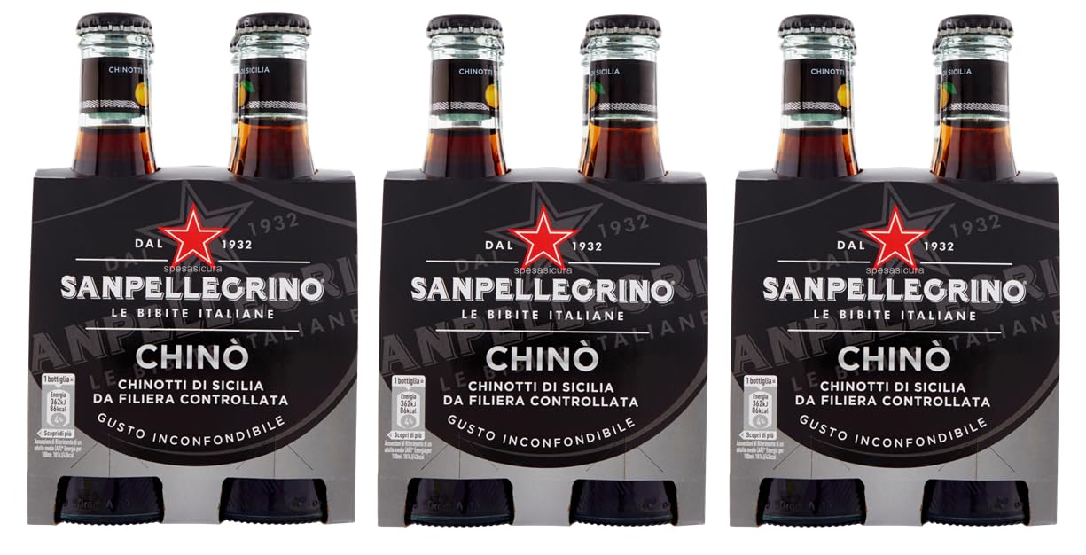 San Pellegrino Chinotto Lot de 24 boissons sans alcool + boisson sans alcool avec notes de gingembre 20 cl