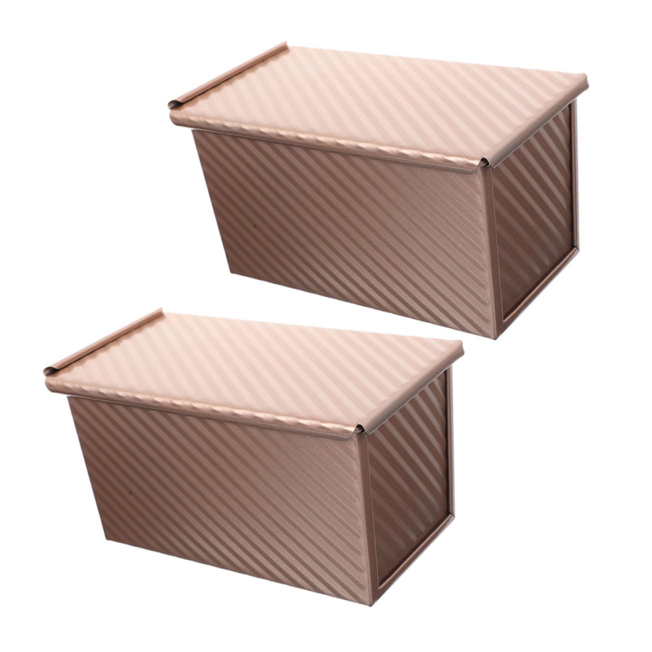 PRETYZOOM 2stücke Kohlenstoffstahl Kastenform Mit Deckel Rechteckige Toastform Brotbackform Für Einfaches Backen Und Aufbewahren