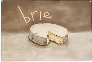 Lantern Press 10x15 Inch Wood Sign, Ready to Hang Wall Decor, Brie Cheese, Painting