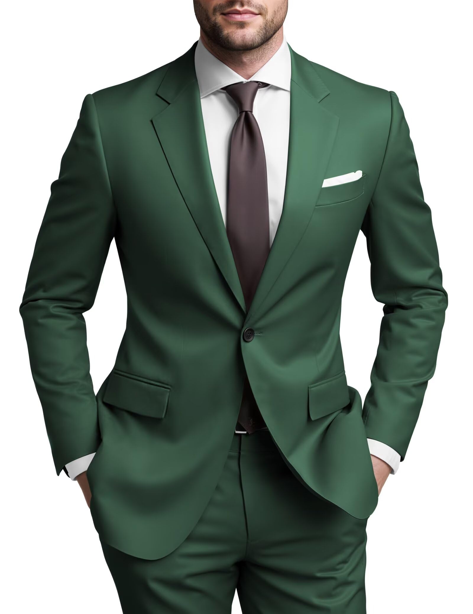 SHUZHXLZANGY Mens Suits Regular Fit 2 Piece Suit for Men Wedding Prom Business Formal Suit