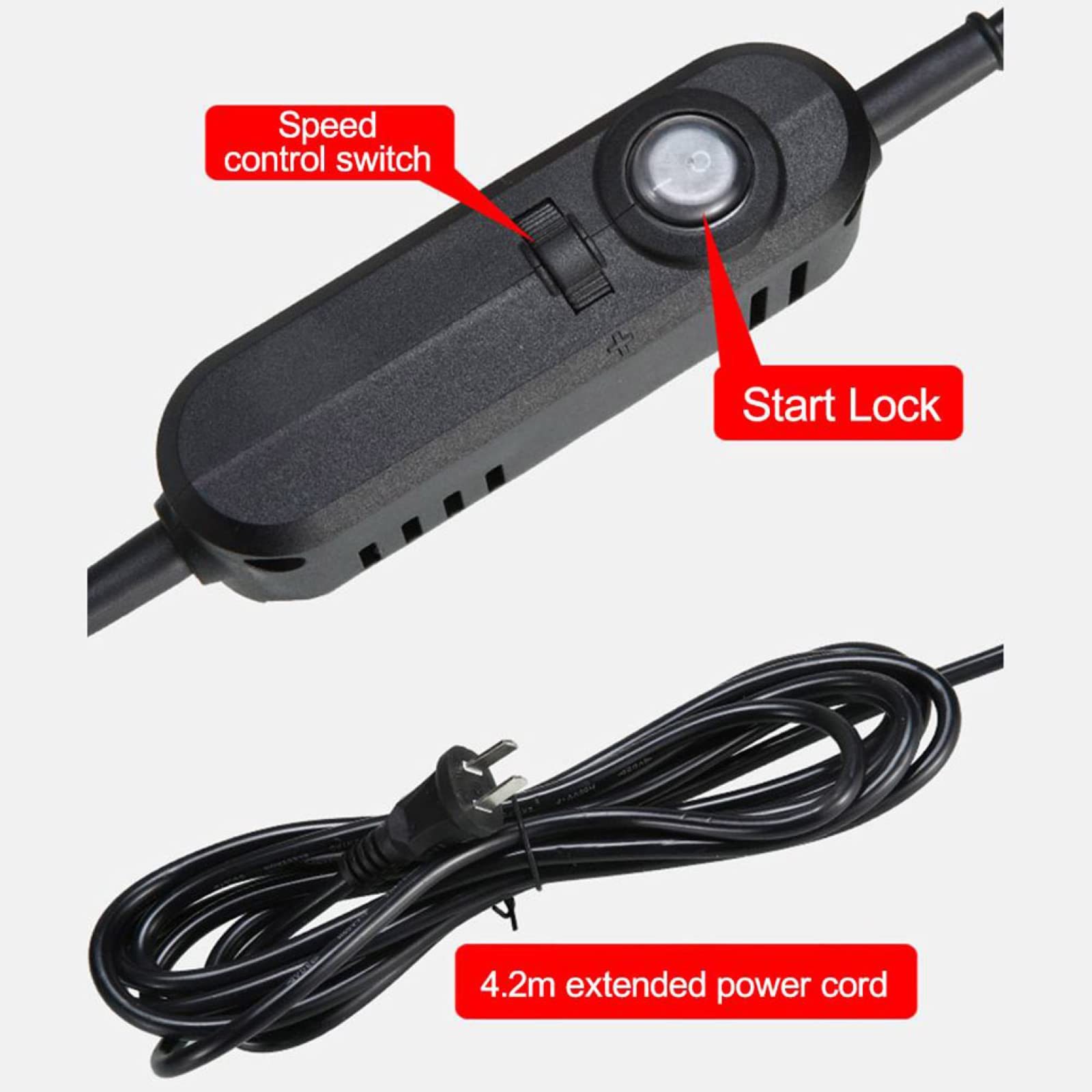 Lijadora de paneles de yeso 850 W, lijadora de paneles de yeso eléctrica de alta resistencia con accesorio de aspiradora Velocidad variable ajustable con luz LED, 100 almohadillas de arena diseñadas