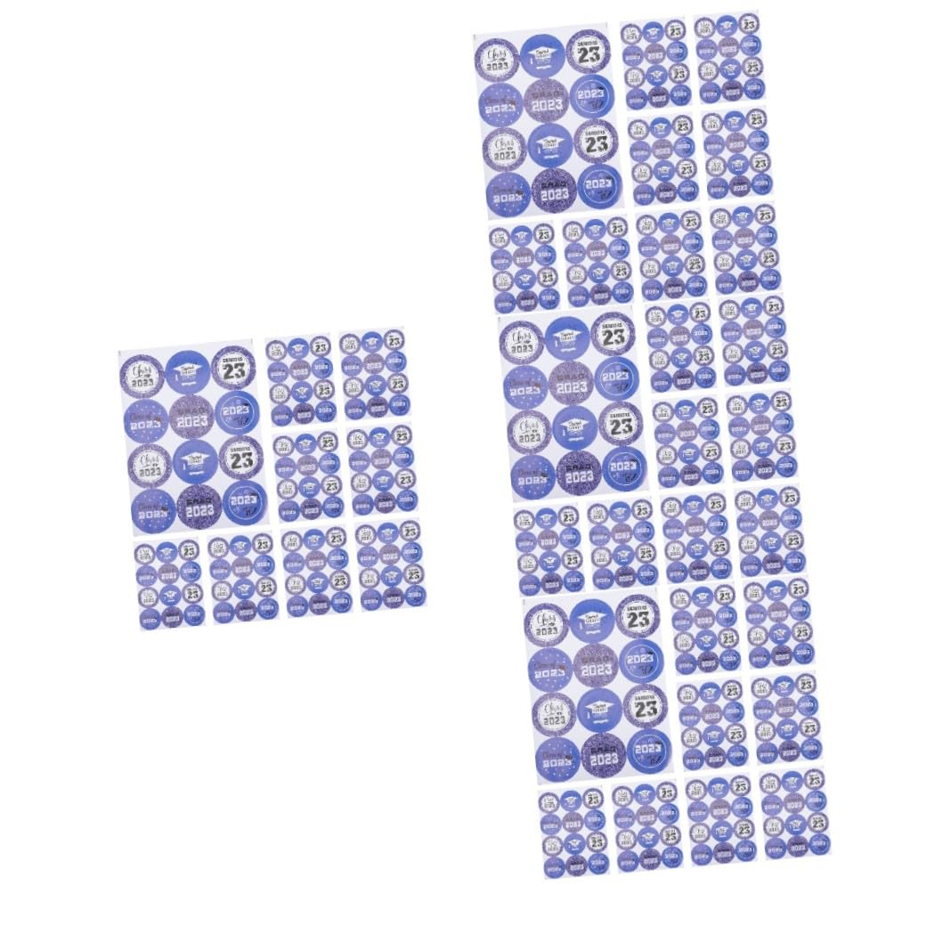 LALAFINA 80pezzi Etichette Adesive Per Laurea Da Stickers Sigillanti e Per Feste e Regali Facili Da Applicare e Rimuovere Senza Residui