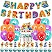 32Pcs Feste Compleanno Winnie - simyron Winnie the Pooh Decorazione, Pooh Palloncini Decorazioni Feste Compleanno Banner Cupcake Topper per Feste Compleanno Cartoon Pooh Forniture