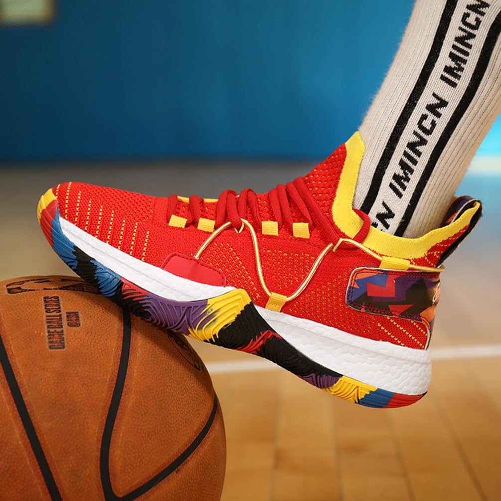 Męskie buty do koszykówki, buty sportowe, amortyzujące wstrząsy, oddychające, do koszykówki, męskie, lekkie buty sportowe, do biegania, antypoślizgowe, sportowe sneakersy, bsk f26, 44 EU
