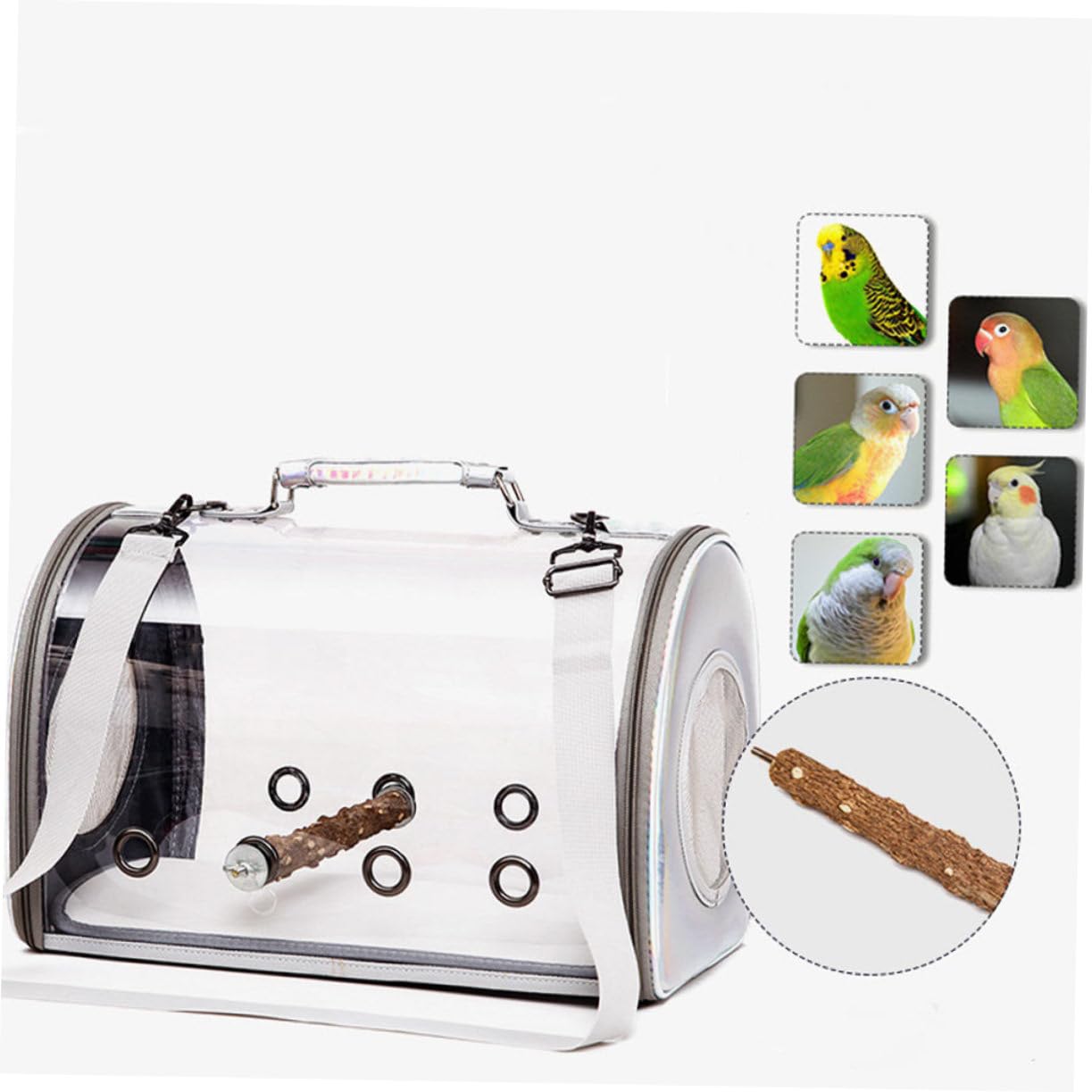 HEMOTON Small Bird Carry Bag Zippered Pouch Pet Carrier for Parrots Travel Carrier for Birds on The Go