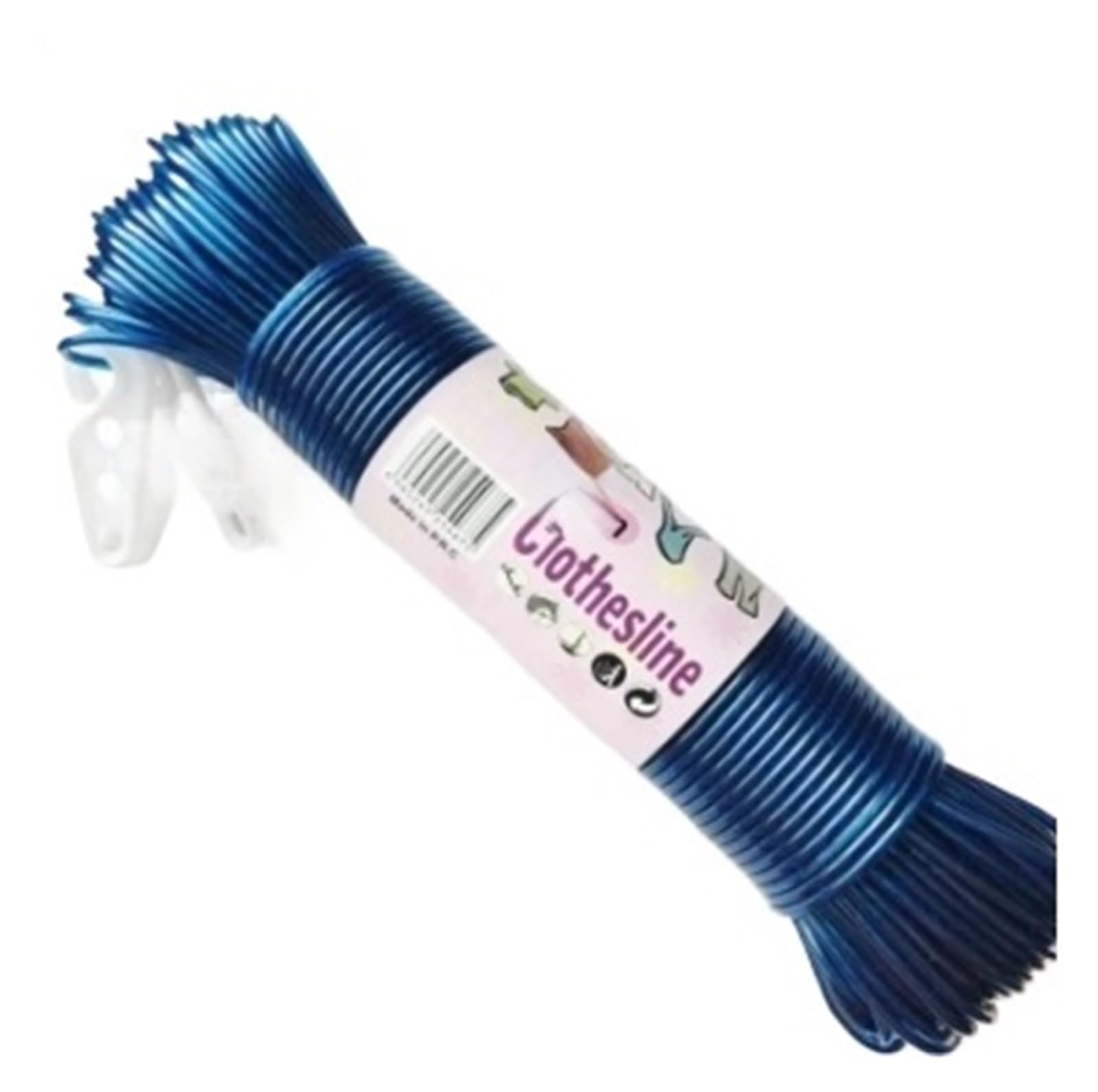 Corde à Linge en Acier, Cintre for vêtements, Camping, Jardin, Voyage(2 Blue 3 20M Whit)