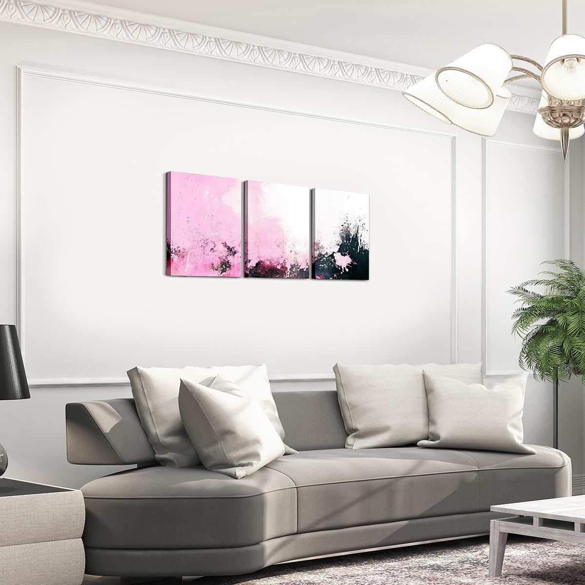 Feelyou 3-teilige Abstrakte Leinwand-Wandkunst - 30.5x40.6 Cm Pro Bild, Geometrisch