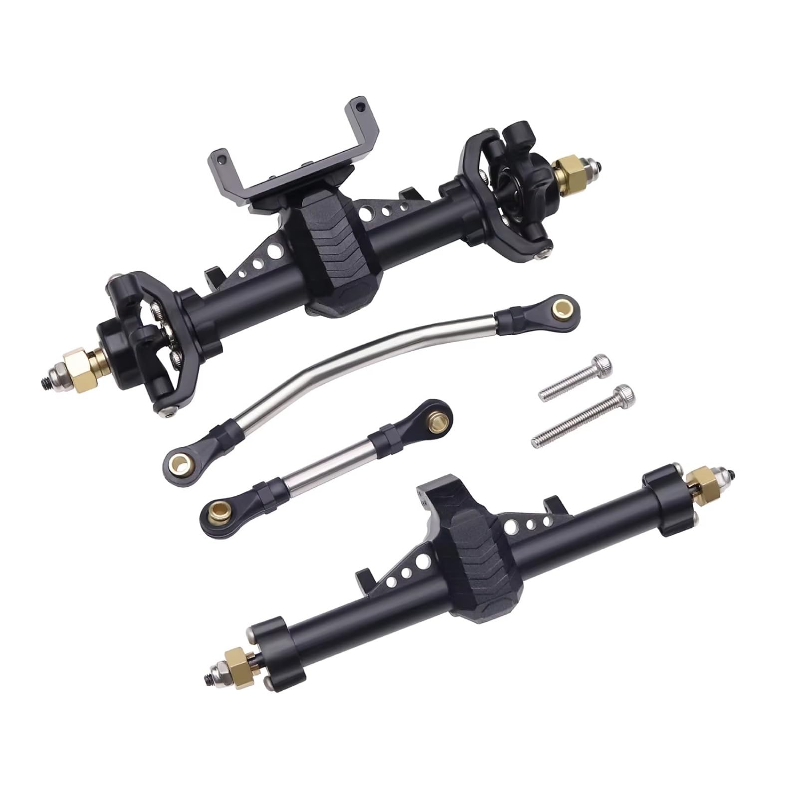 ASSE del Portale RC per Axial per SCX24 C10 1/24 RC Crawler Car Upgrade Parts Set di Assali Anteriori E Posteriori Plastica Completo Supporto Servo(1Set)