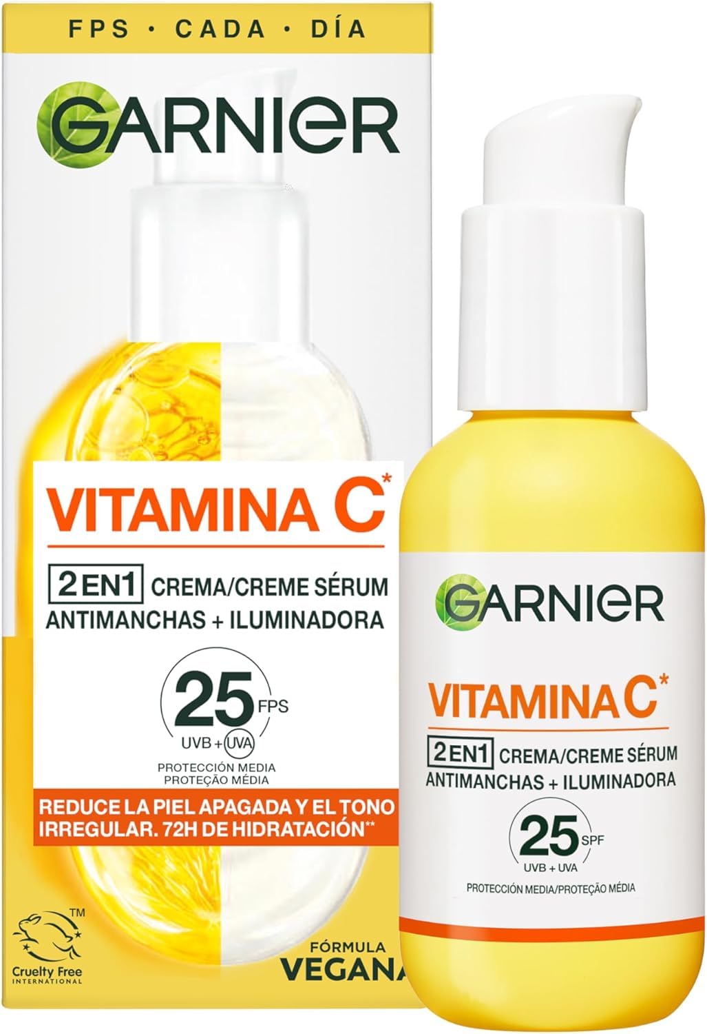 Garnier Sérum Crema 2 en 1 con Vitamina C y SPF25
