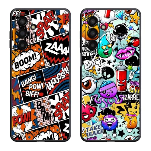 JUNETOP Funda para Samsung Galaxy A17 4G/5G, Dibujos Pack A