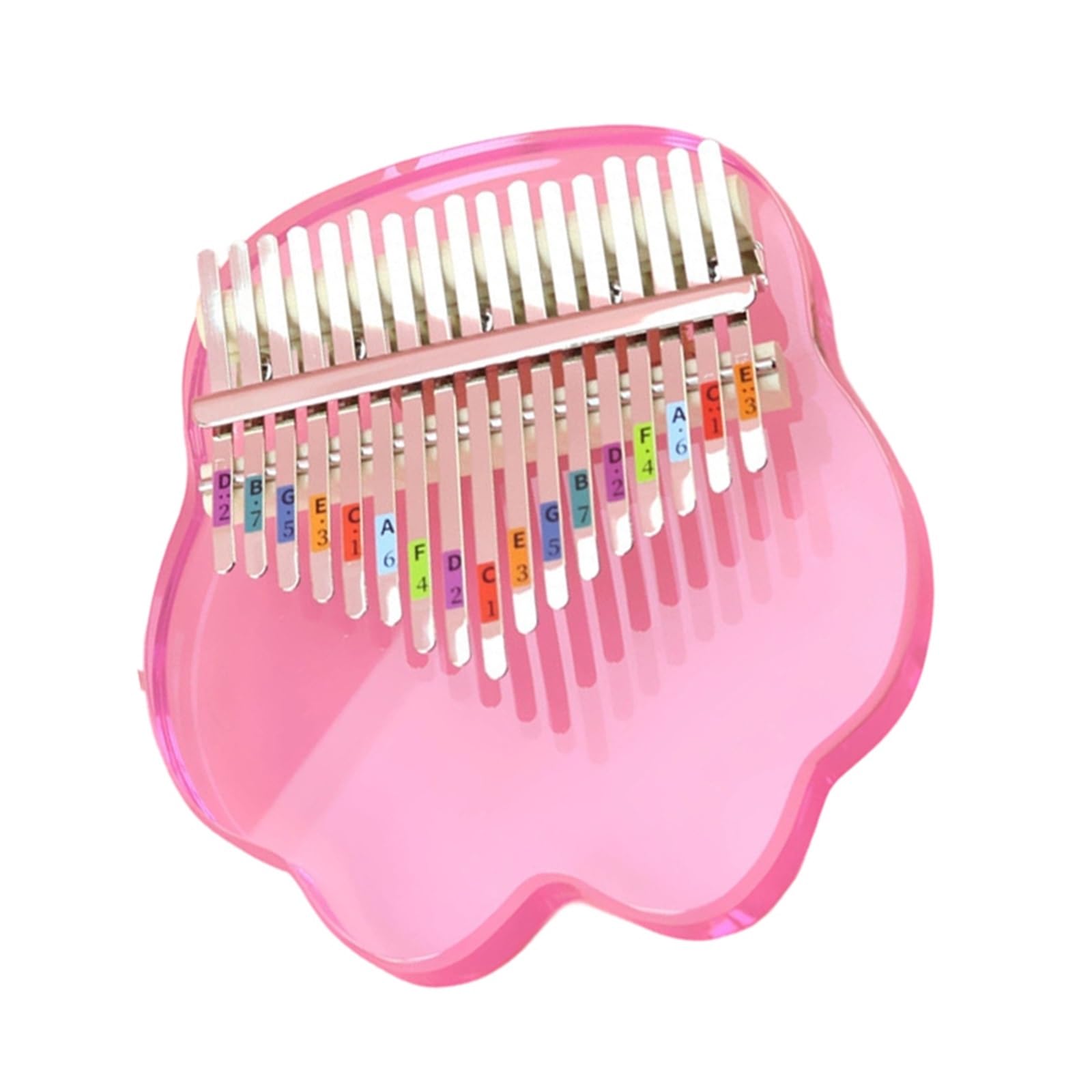 Set Di Strumenti Musicali Kalimba Pianoforte A Pollice Rosa Kalimba Trasparente A 17 Note Strumento Musicale Semplice E Portatile(2)