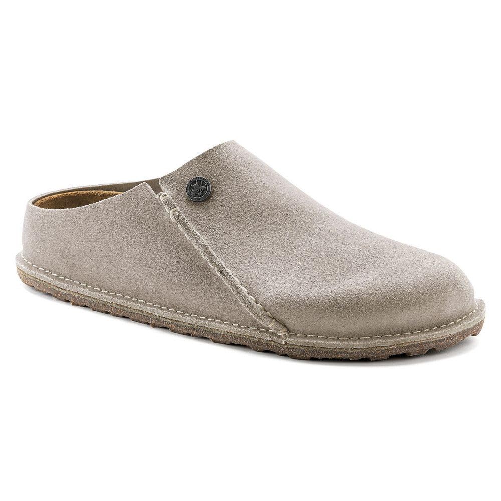 Birkenstock Women's Zermatt 365 Suede Clogs, Stone Coin Suede, 6-6.5 Narrow Women/4-4.5 Narrow Men