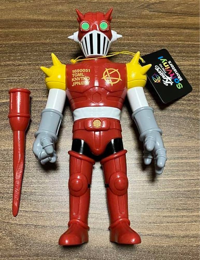 V*n様 当時物　何かのソフビに装着されていた、赤色ナイロン製トゲトゲデザインマ V*n様 当時物 何かのソフビに装着されていた、赤色ナイロン製