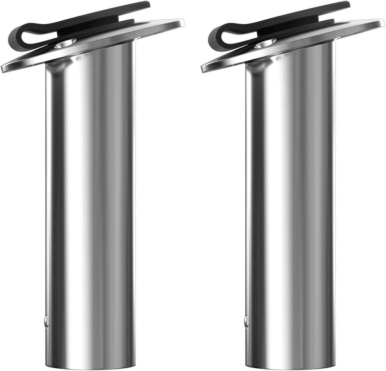 Fishing Rod Holders for Boat, 2 Pcs 15/30/90 Degree Heavy Duty 316 Stainless Steel Rod Pole Holder for Fishing Boat with Rubber Cap, Flush Mount, Inner Tube and Gasket