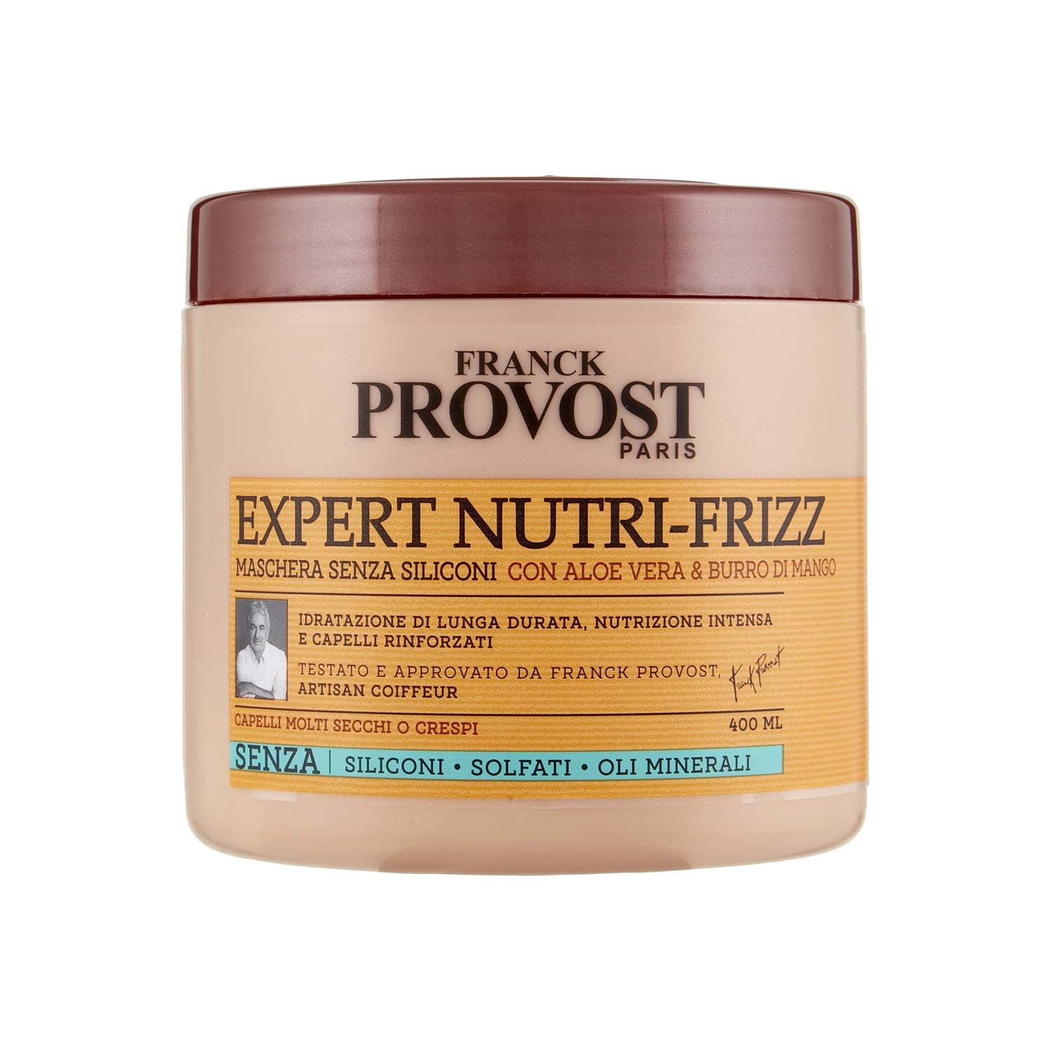 Franck Provost, Expert Nutri Frizz Professionelle maska do włosów dla trockenes oder krauses Hair Wirkung, z Aloe Vera i Mangobutter, 400 ml