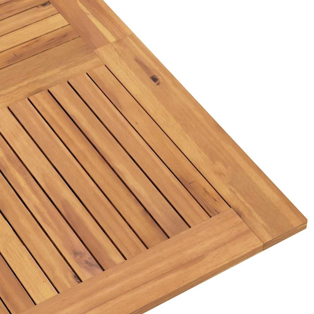 vidaXL Tavolo da Giardino Pieghevole Grigio 110x110x75cm Massello Teak