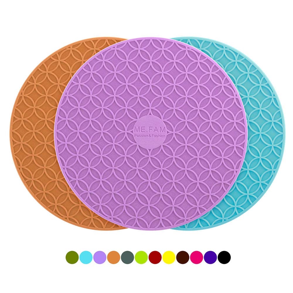 Podkładki silikonowe pod garnki miski na stół izolacyjne - 3 sztuki niebieskie(Placemat 3 Pieces green)