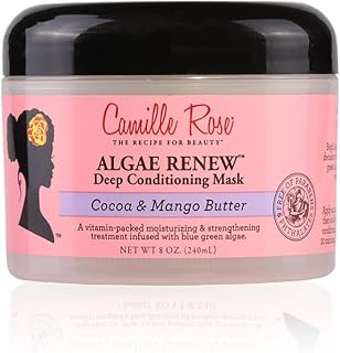 Camille Rose | Algae Renew Deep Conditioning Mask | Peppermint, Blue Green Algae & Mango Butter to Strengthen & Moisturize | 8 oz
