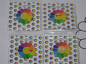 新品 村上隆 お花 レインボー フラワー ピン ピンバッジ コンプレックスコン 新品 村上隆 お花 レインボー フラワー ピン ピンバッジ