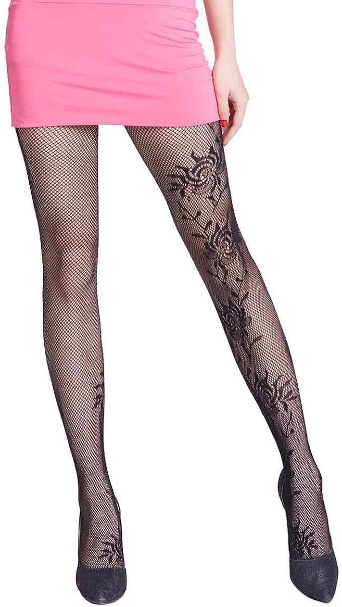 Amazon Co Jp コスプレ用 網タイツ 薔薇柄 ピンクのバラ No 8047 服 ファッション小物