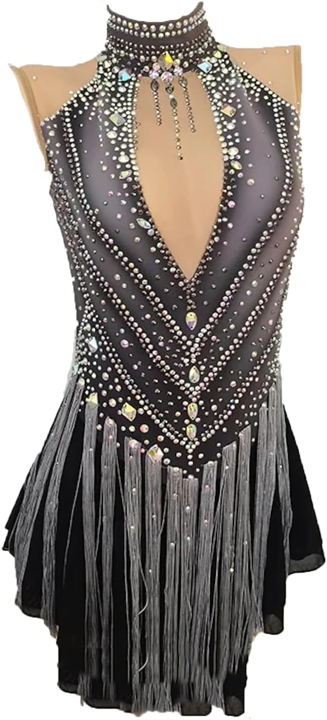 Professional Women's Figure Skating Dress Girls' Handmade Ice Roller Skate Clothing Adults Rhythmic Gymnastics Leotards