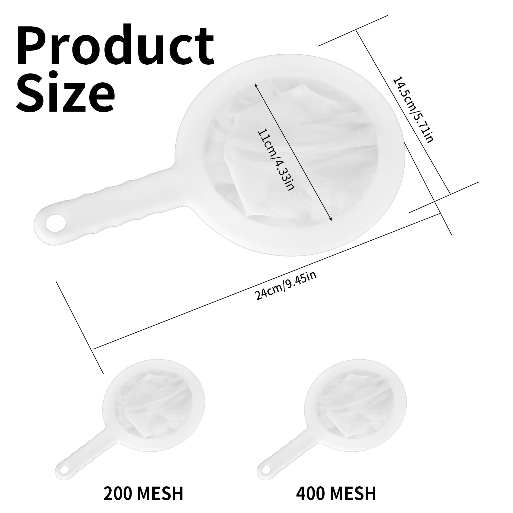 Filtre à Tamis Fin Nylon Ultra Fine 200 Mailles 400 Mailles Passoire Alimentaire Cuisine