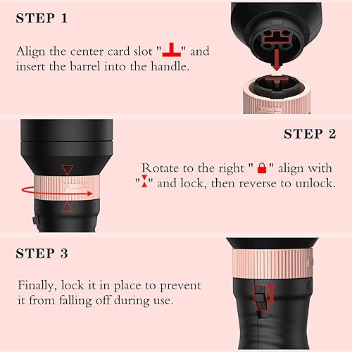 Miniatura 4 de Juego de cepillo térmico 3 en 1 con calentamiento iónico redondo que crea volumen y un estilo de cabello más suave para cabello completamente seco,