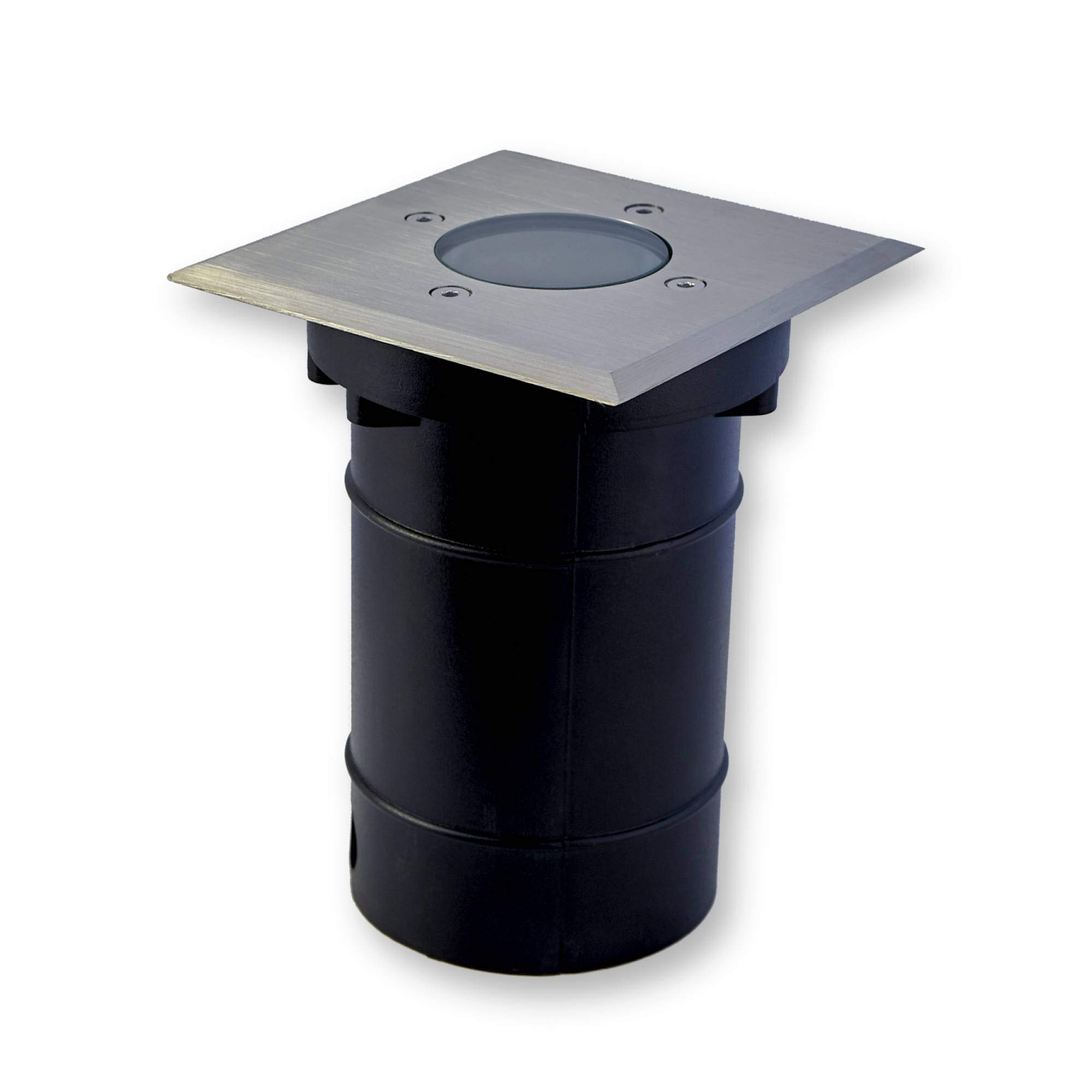 Faretto a LED da incasso a pavimento in acciaio inox IP67argento - angolare 7,5 Watt dimmerabili bianco neutro, piatto e a prova di calpestio - GU10 230V come luce esterna - Faretto
