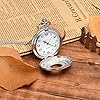 Vicloon Modern Quartz Pocket Watch with Chain - Vintage Roman Numerals, Style Gift for Fathers Day, Birthday, Anniversary & Christmas #5