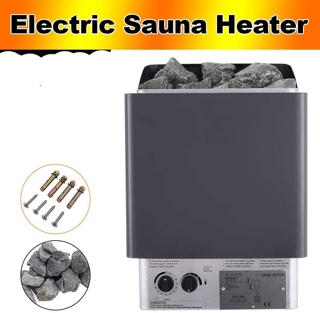 Saunaofen Haushalt Wandmontierter Trockendampfofen Mit Interner Steuerung Saunaraum Schweißdampfofen Sauna Dampfsauna Heizung 3-9KW Elektrischer Sauna-Spa-Ofen Tragbar Für Zuhause,3.0KW