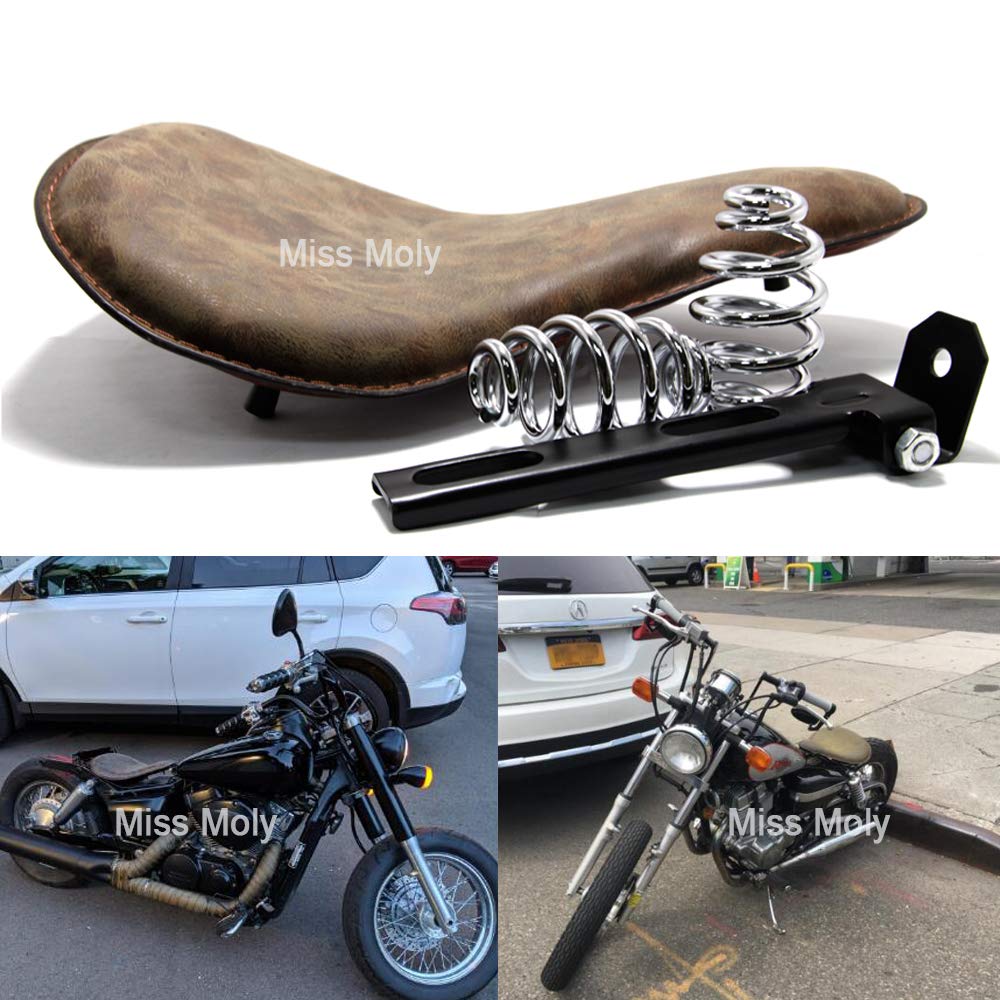 Sella Imbottita in Pelle Monoposto per Harley Davidson Sportster 883 XL1200 Dyna Glide Bobber Chopper