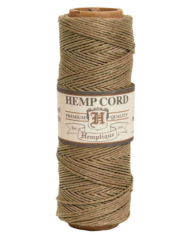 Bobina de cordón de cáñamo #10 de 25 g para manualidades y embalajes naturales