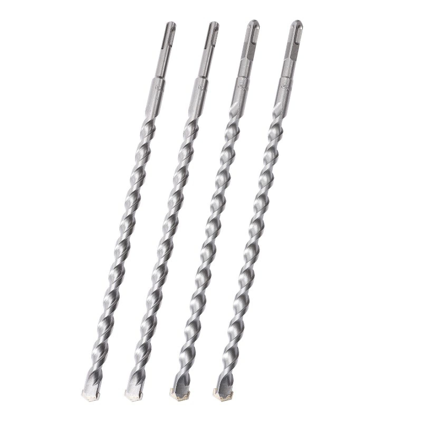 Broca de martillo eléctrico de cuatro fosas, broca de impacto extendida, taladro a través de la pared, hormigón, hormigón de pared de ladrillo, vástago cuadrado 25 * 350 mm,18 * 350 mm