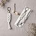 Mkono Mini Macrame Keychains Boho Macrame Bag Charms with Tassels Cute Handcrafted Accessories for Car Key Purse Phone Wallet Unique Gift Party Supplies, Natural White, 3 Pack