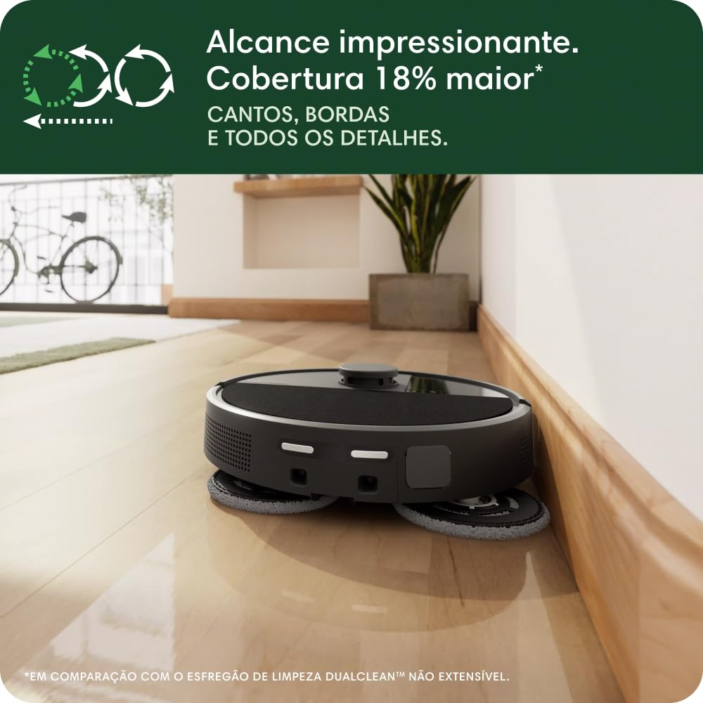 Robô Aspirador Roomba 505+ Combo, com Base AutoWash Dock, Aspira e