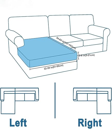 Miniatura 58 de Smiry Fundas de cojín de sofá con estampado, fundas de sofá elásticas y suaves para sofá, funda de sofá antideslizante lavable protector de muebles