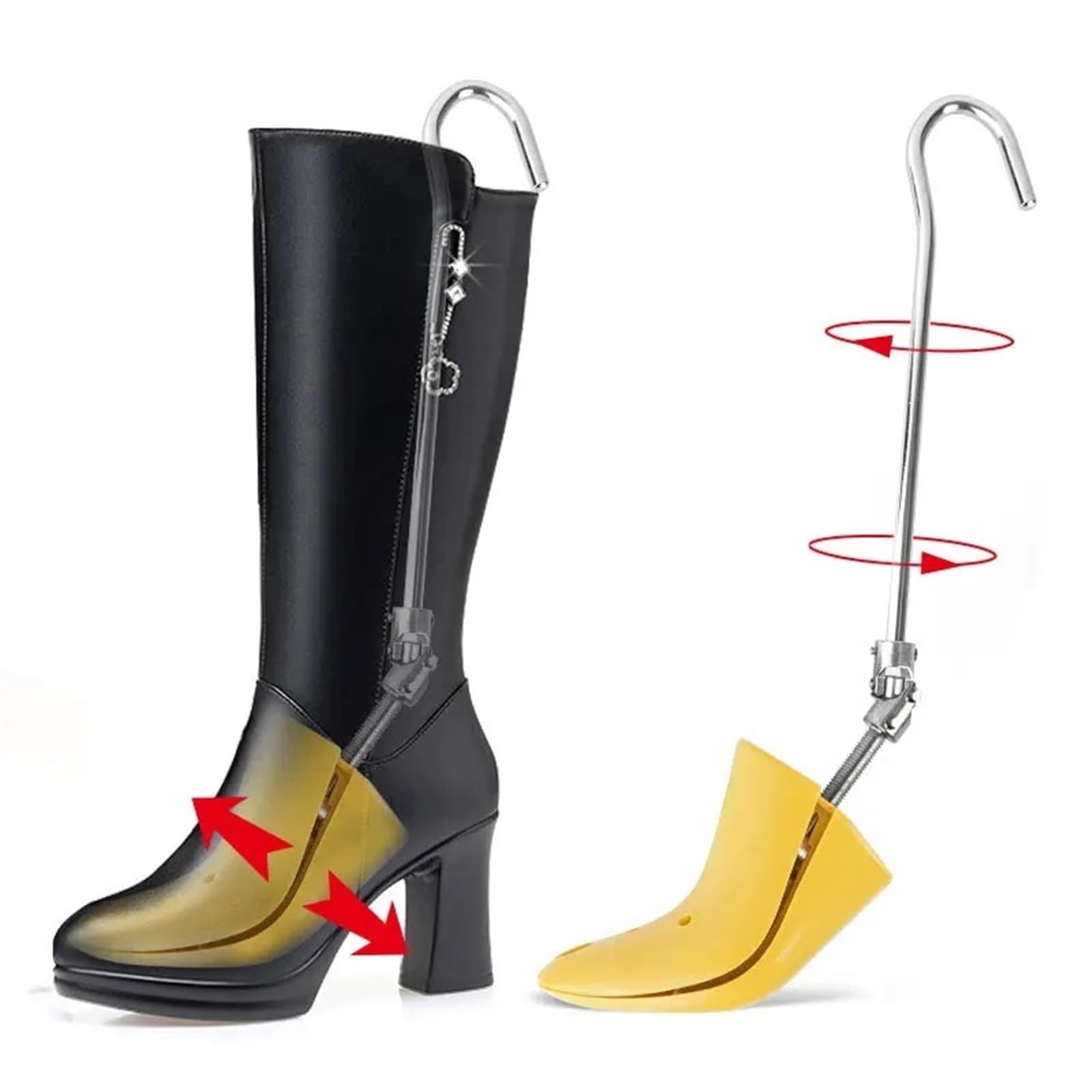 Hormas Para Zapatos Árboles de zapatos ajustables for hombre y mujer, expansor de zapatos, tacones altos, accesorios for moldear botas, 1 ud. Para Zapatos Casuales, Zapatos De Cuero(Size S(36-40))