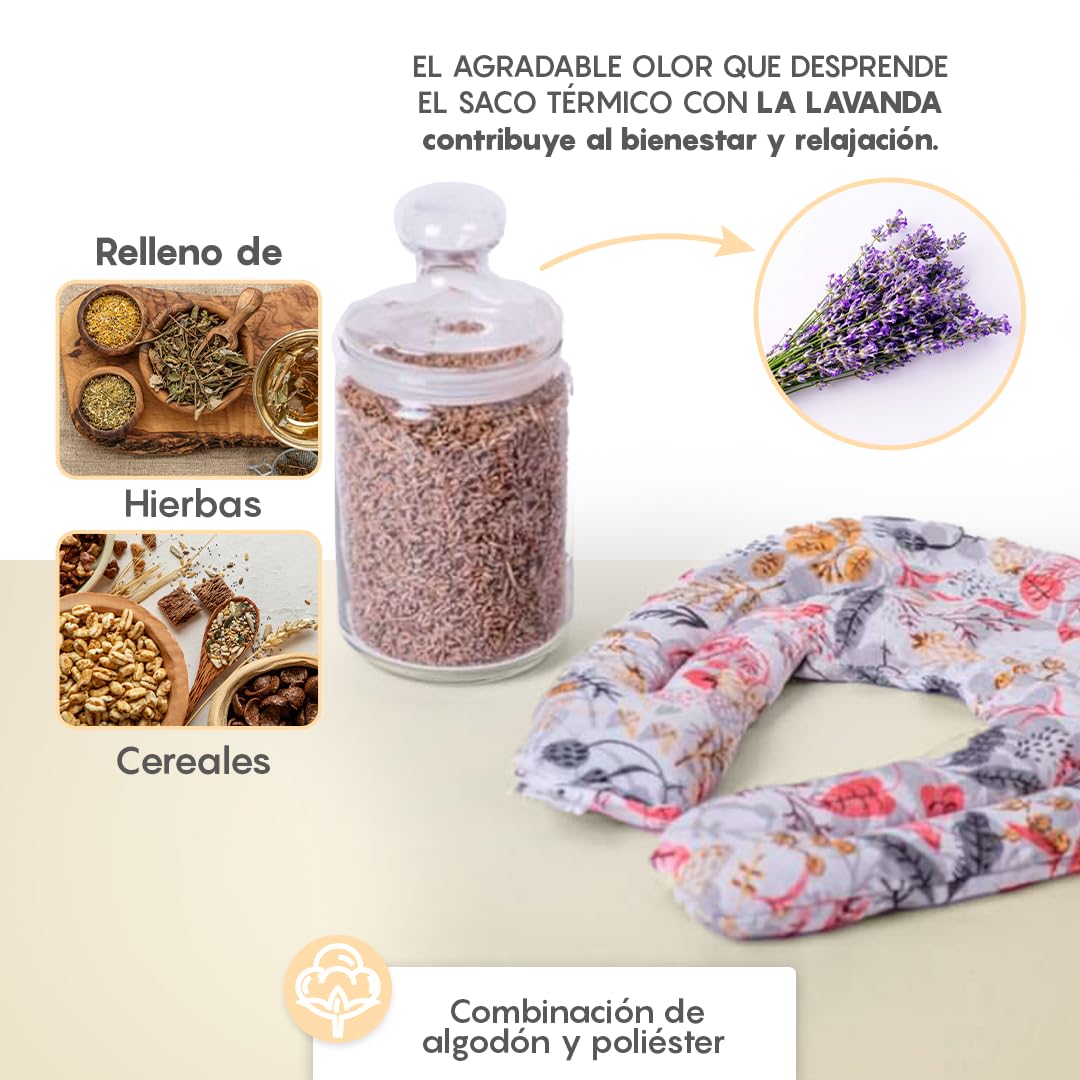 Saco Térmico de Semillas para Cervical 28 x 30 cm Aroma a Lavanda