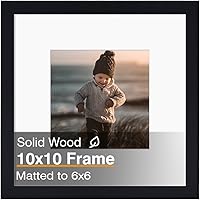 Vista 47 de KINLINK Marco de Fotos 11x14 Natural, Marco de Madera Maciza 11x14 con Plexiglás Acrílico para Fotos 5x7/8x10 Con Paspartú, Exhibición de Mesa