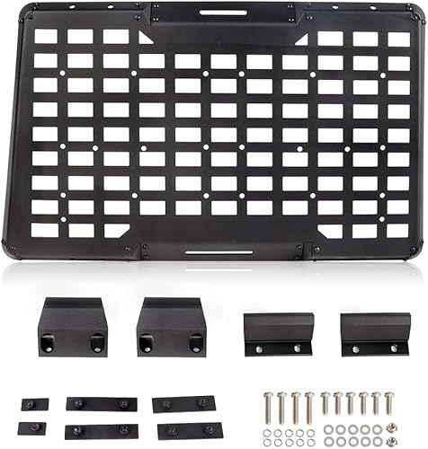 Miniatura 7 de FURYENGRAVER Kit de flanco de panel Molle de almacenamiento de ventana trasera, decoración protectora de ventana trasera para Jeep Wrangler