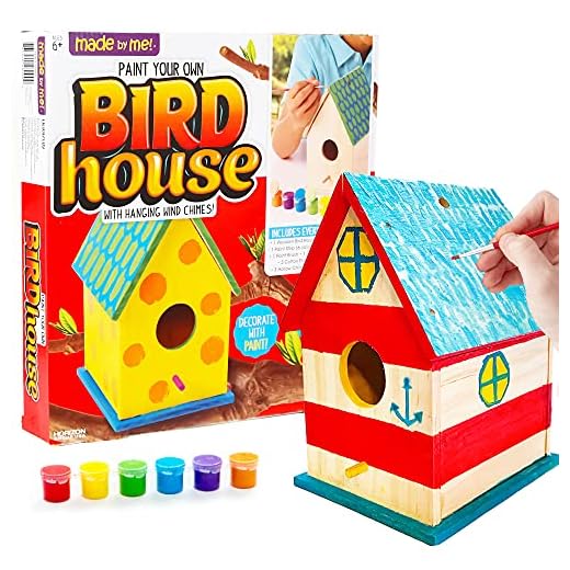 Made By Me Build & Paint Your Own Wooden Toys, DIY Wood Craft Kit, Easy to Assemble, Birdhouse