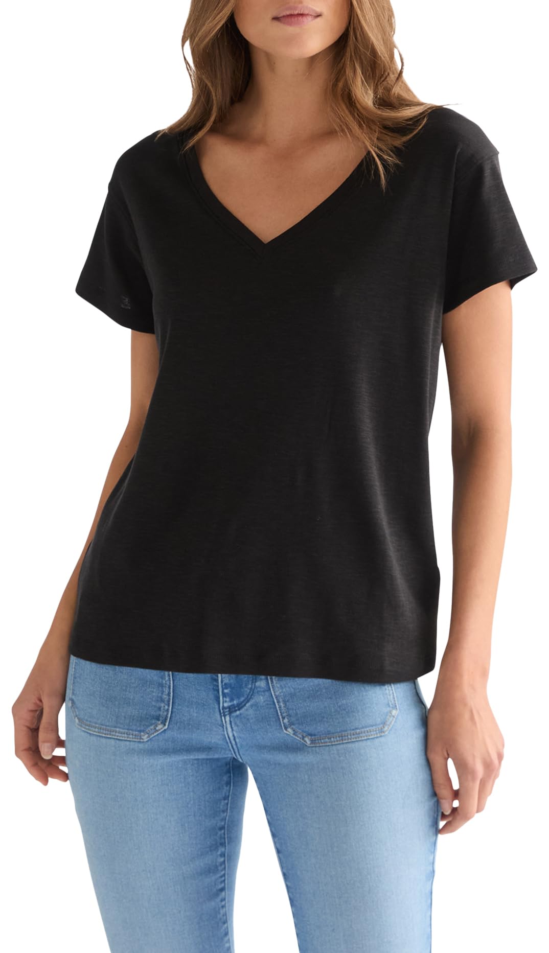 Wrangler Regular Easy V Neck Tee Black Size L