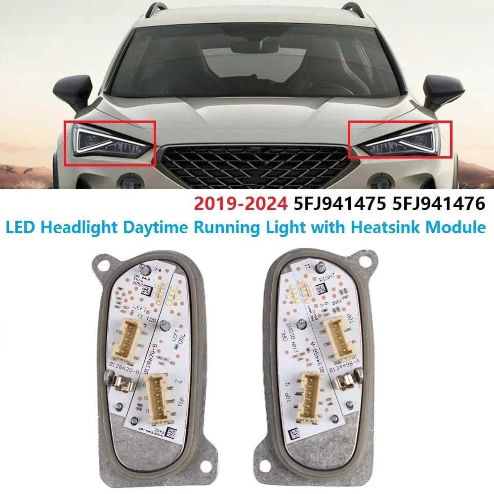 Module Phares DRL Feux De Jour STOIFFFHH Compatible Seat Cupra Formentor 2021-2024 - 5FJ941475 5FJ941476
