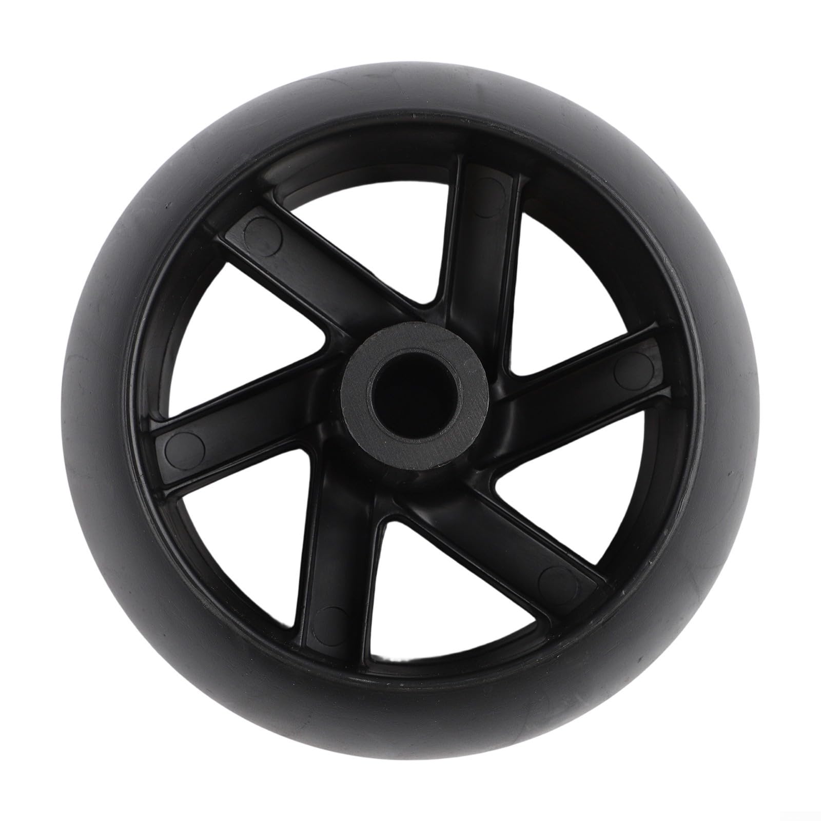 Feeshoppher 4 Inch Solid Lawn Mower Wheel Replacement for 5895273, Metal Front Caster Tire for Riding Tractors Turn Mowers Compatible with, Bl